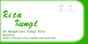 rita kungl business card